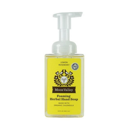 Organics Foaming Herbal Hand Soap Lemon Rosemary 8.8 Oz by Moon Valley Organics