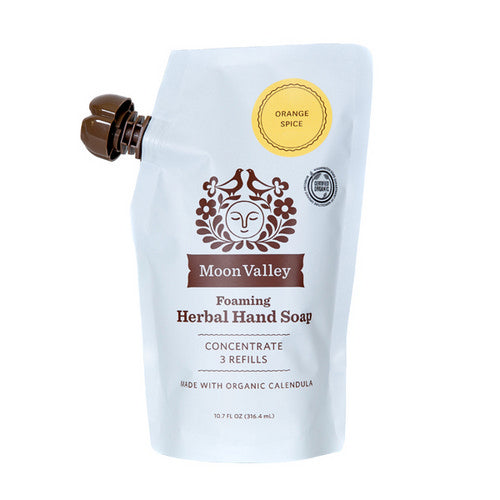 Foaming Herbal Hand Soap Concentrate Orange Spice 10.7 Oz by Moon Valley Organics