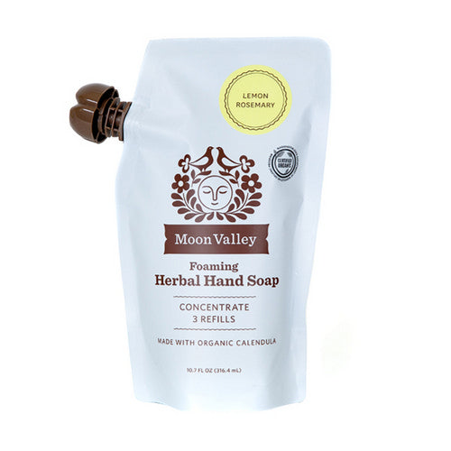 Foaming Herbal Hand Soap Concentrate Lemon Rosemary 10.7 Oz by Moon Valley Organics
