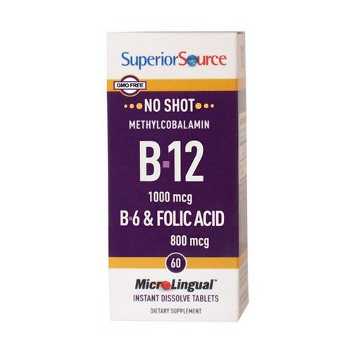 Methylcobalamin B-12 / B-6 & Folic 60 Tabs by Superior Source