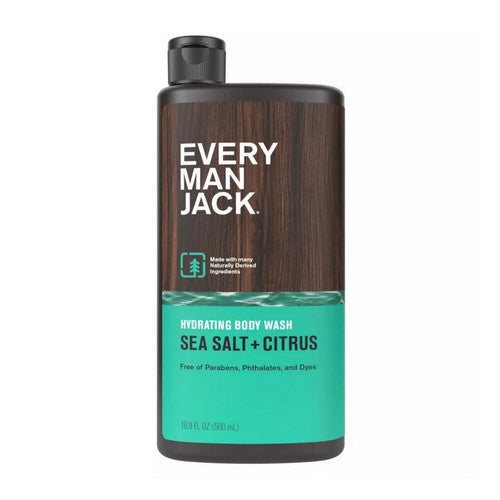 Body Wash And Shower Gel Sea Salt Plus Citrus 16.9 Oz by Every Man Jack