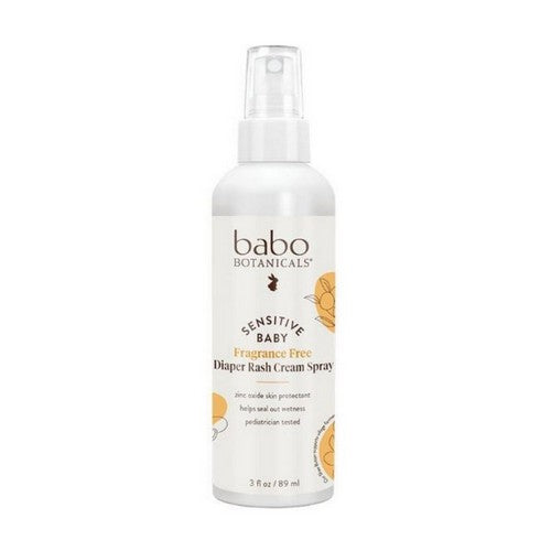 Sensitive Baby Diaper Rash Cream Spray Fragrance Free 3 Oz by Babo Botanicals