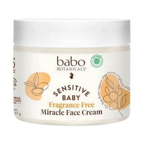 Sensitive Baby Miracle Face Cream Fragrance Free 2 Oz by Babo Botanicals