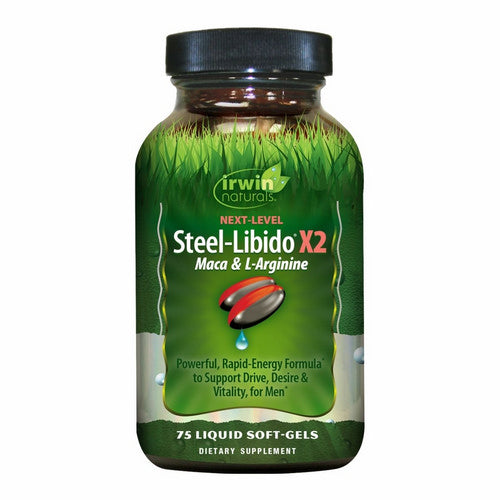  Steel-Libido X2 Maca And L-Arginine 75 Softgels by Irwin Naturals