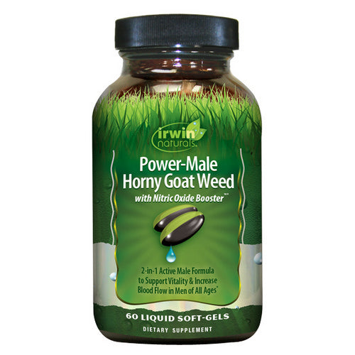 Power-Male Horny Goat Weed With Nitric Oxide Booster 60 Softgels by Irwin Naturals