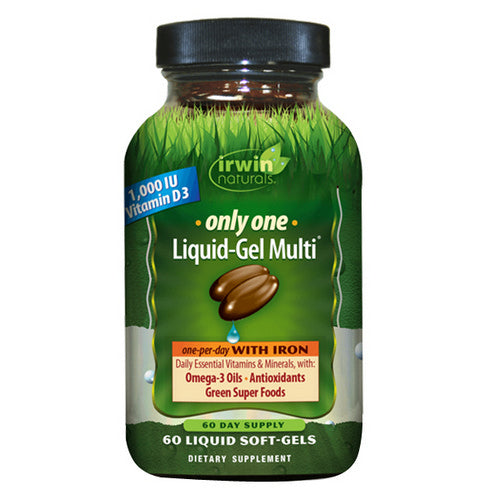 Only One Liquid-Gel Multi With Iron 60 Softgels by Irwin Naturals