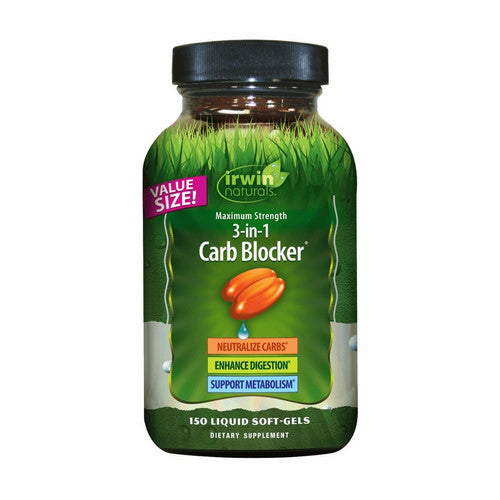 Maximum Strength 3-in-1 Carb Blocker 150 Softgels by Irwin Naturals
