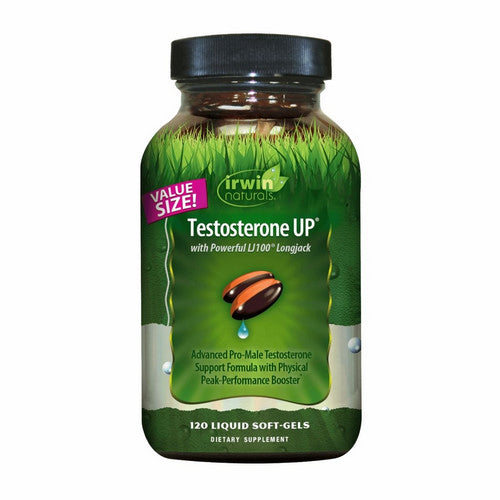 Testosterone Up With Powerful Lj100 Longjack 120 Softgels by Irwin Naturals