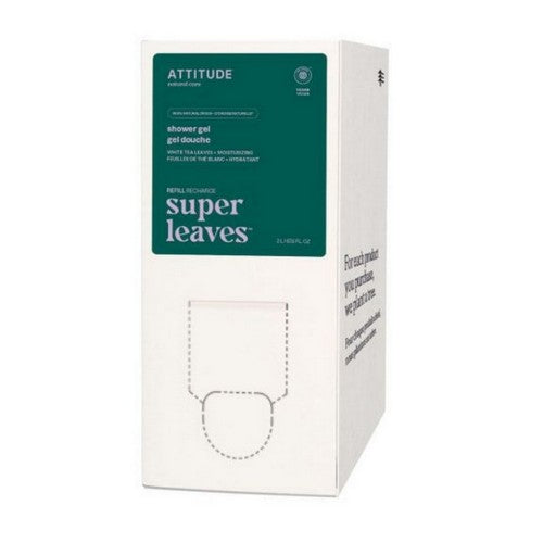 Super Leaves Shower Gel Soothing White Tea Leaves 2 Litre by Attitude