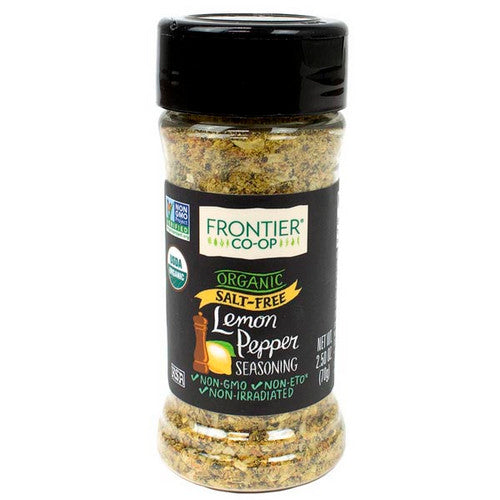 Organic Salt Free Lemon Pepper Seasoning 2.5 Oz by Frontier Coop