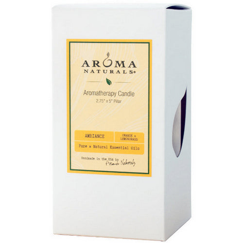 Ambiance Lemon Pillar 2 1 Candle by Aroma Naturals