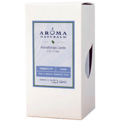Tranquility Periwinkle Pillar 2 1 Candle by Aroma Naturals