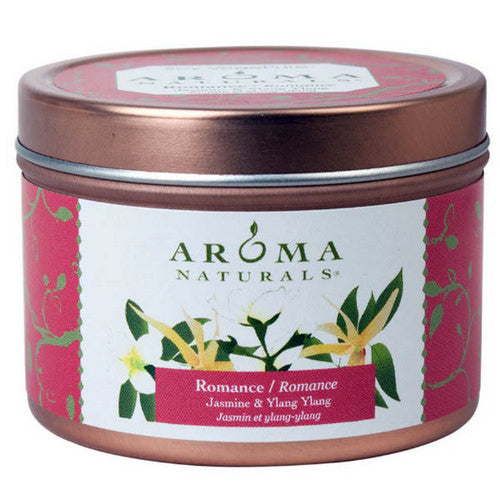 Romance Pink Small Tin 2 1 Candle by Aroma Naturals