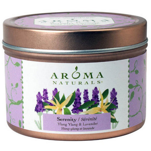 Serenity Purple Small Tin 1 Candle by Aroma Naturals