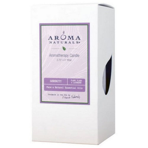 Serenity Purple Pillar 2 1 Candle by Aroma Naturals