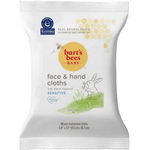 Baby Bee Face And Hand Cloths 30 Count by Burts Bees