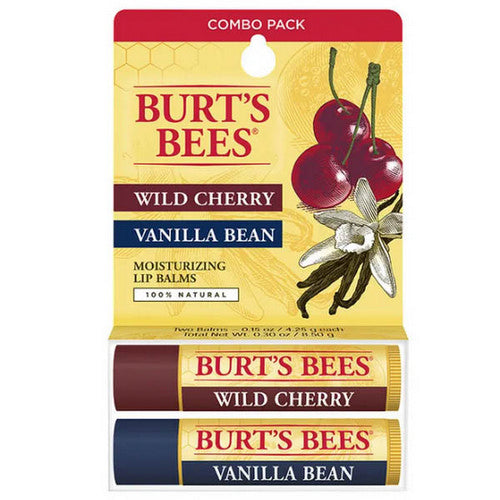 Vanilla Bean And Wild Cherry Lip Balm Blister Box 0.15 Oz by Burts Bees
