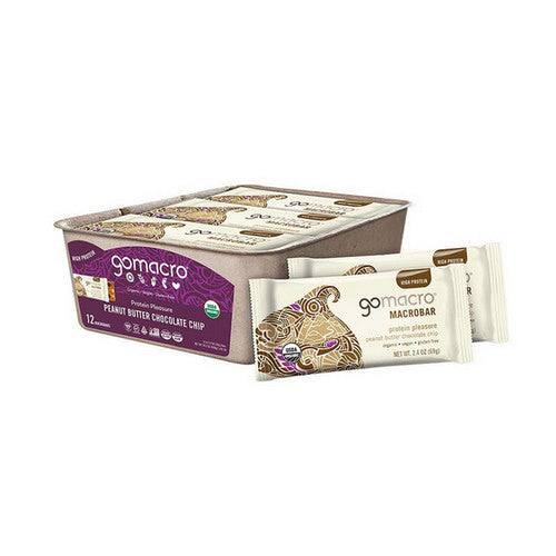 Peanut Butter Chocolate Chip Macrobar 12 Count by Gomacro