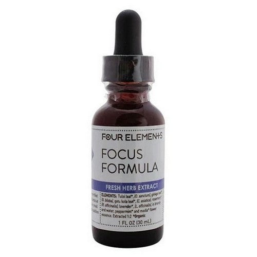 Focus Formula Blend Herbal Tincture 1 Oz by Four Elements Herbals