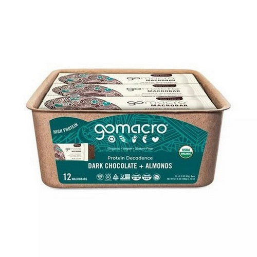 MacroBars Dark Chocolate And Almonds 12 Count by Gomacro