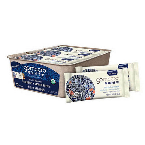 MacroBar Blueberry Cashew 12 Count by Gomacro