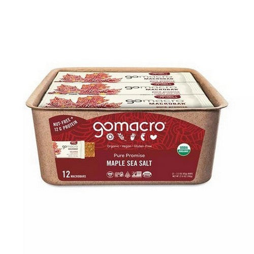 MacroBar Maple Sea Salt 12 Count by Gomacro