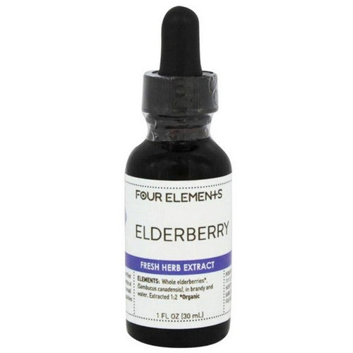 Elderberry Tincture 1 Oz by Four Elements Herbals