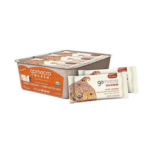 Double Chocolate Plus Peanut Butter Chip Macrobar 12 Count by Gomacro