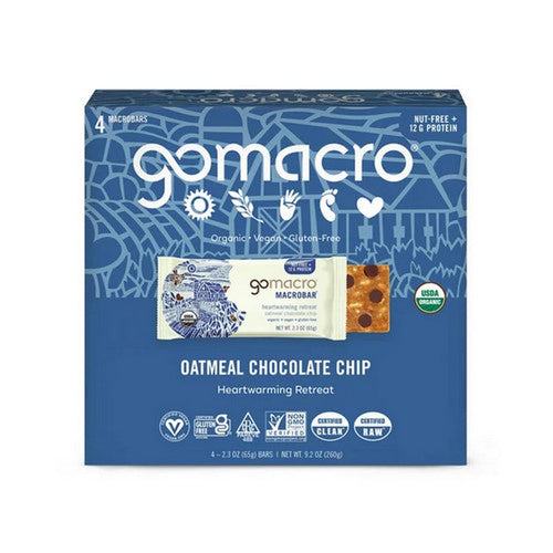MacroBar Oatmeal Chocolate Chip 4 Count by Gomacro
