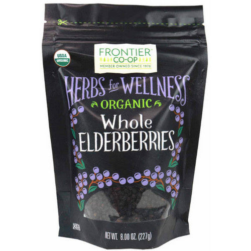 Organic Whole Elderberries 8 Oz by Frontier Coop