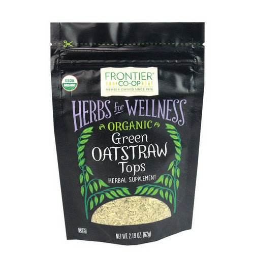 Organic Green Oatstraw Tops 2.19 Oz by Frontier Coop