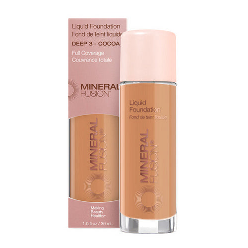 Deep 3 Cocoa Liquid Foundation 1 Oz by Mineral Fusion