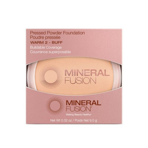 Pressed Powder Foundation Warm 2 Buff 0.32 Oz by Mineral Fusion