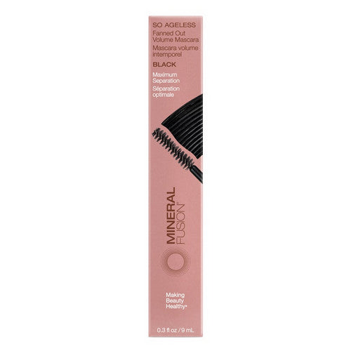 Black SO Ageless Fanned Out Volume Mascara 0.3 Oz by Mineral Fusion