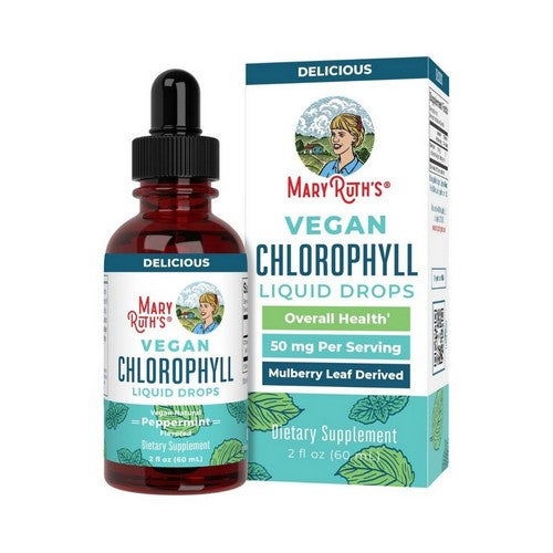 Vegan Chlorophyll Liquid Drops Peppermint 2 Oz by MaryRuth's