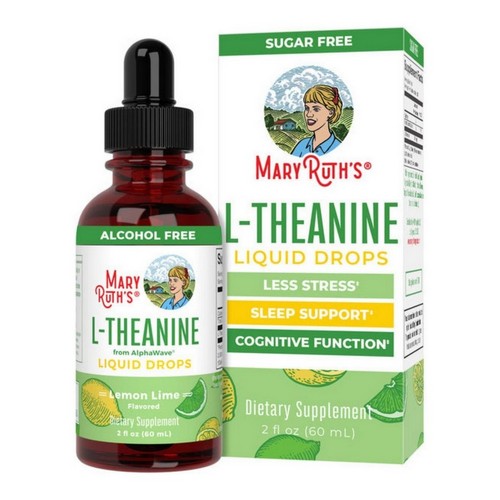 L-Theanine Drops From Alphawave Lemon Lime 2 Oz by MaryRuth's