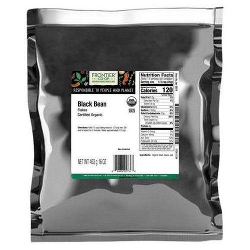 Organic Black Bean Flakes 16 Oz by Frontier Coop