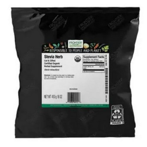 Organic Green Stevia Herb Cut & Sifted 1 Lb by Frontier Coop