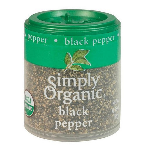 Organic Black Pepper Medium Grind 0.56 Oz by Simply Organic