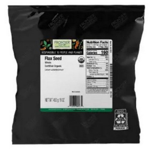 Organic Flax Seed Whole 1 Lb by Frontier Coop
