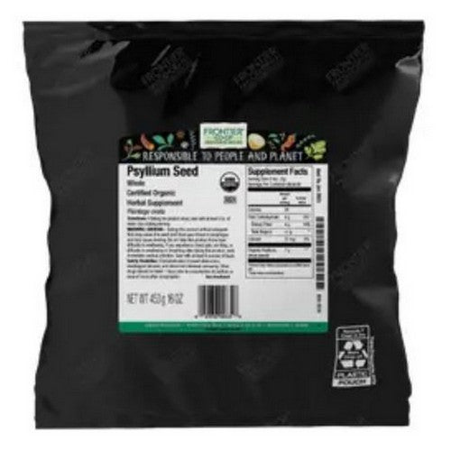Organic Psyllium Seed Whole 1 Lb by Frontier Coop