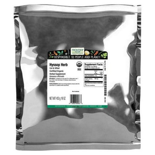 Organic Hyssop Herb Cut & Sifted 1 Lb by Frontier Coop