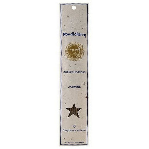Jasmine Incense Sticks 15 Count by Pondicherry Natural Incense