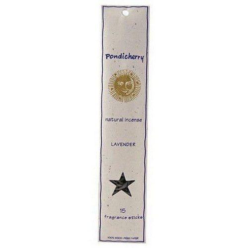 Lavender Incense Sticks 15 Count by Pondicherry Natural Incense