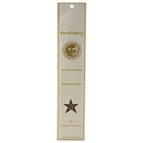 Sandalwood Incense Sticks 15 Count by Pondicherry Natural Incense