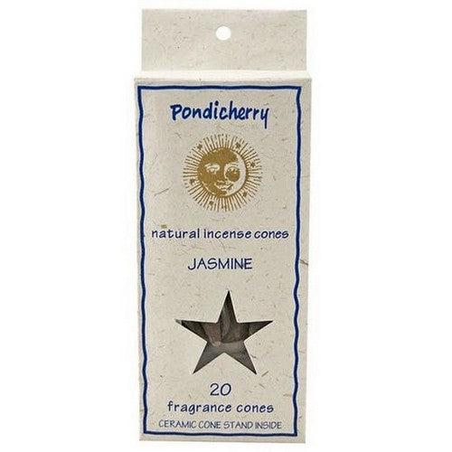 Jasmine Incense Cones 20 Count by Pondicherry Natural Incense