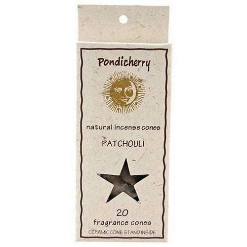 Patchouli Incense Cones 20 Count by Pondicherry Natural Incense
