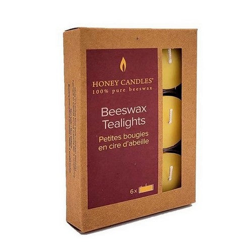 Beeswax Tea Lights 6 Count by Honey Candle Co.