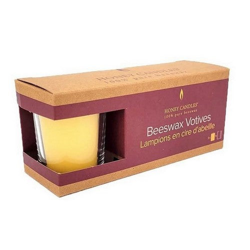 Beeswax Votives 3 Count by Honey Candle Co.