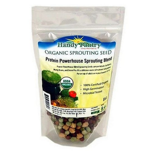 Protein Powerhouse Blend Organic Sprouting Seeds 8 Oz by Handy Pantry